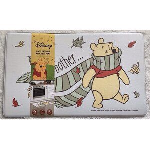 Disney Winnie The Pooh Fall Autumn Scarf Anti Fatigue Kitchen Mat 18 X 30” NEW